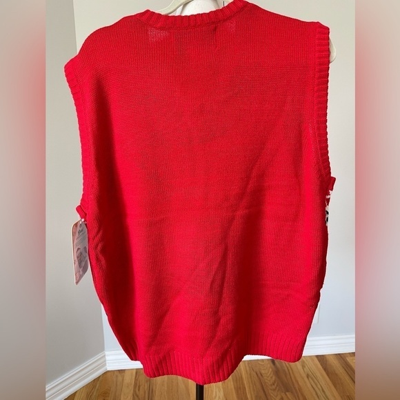 Ugly Christmas Sweater Scottie dogs and poinsettias size extra large vest - Picture 4 of 16